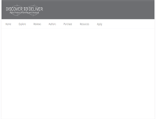 Tablet Screenshot of discovertodeliver.com